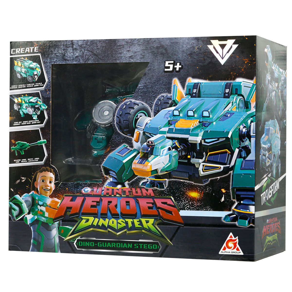 Динозавр-трансформер Dinoster - Мега Дино-Гардиан Стего  фото 3