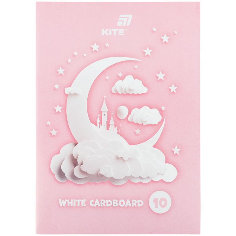 Картон білий односторонній  А4 (10арк), папка, Kite  фото 3