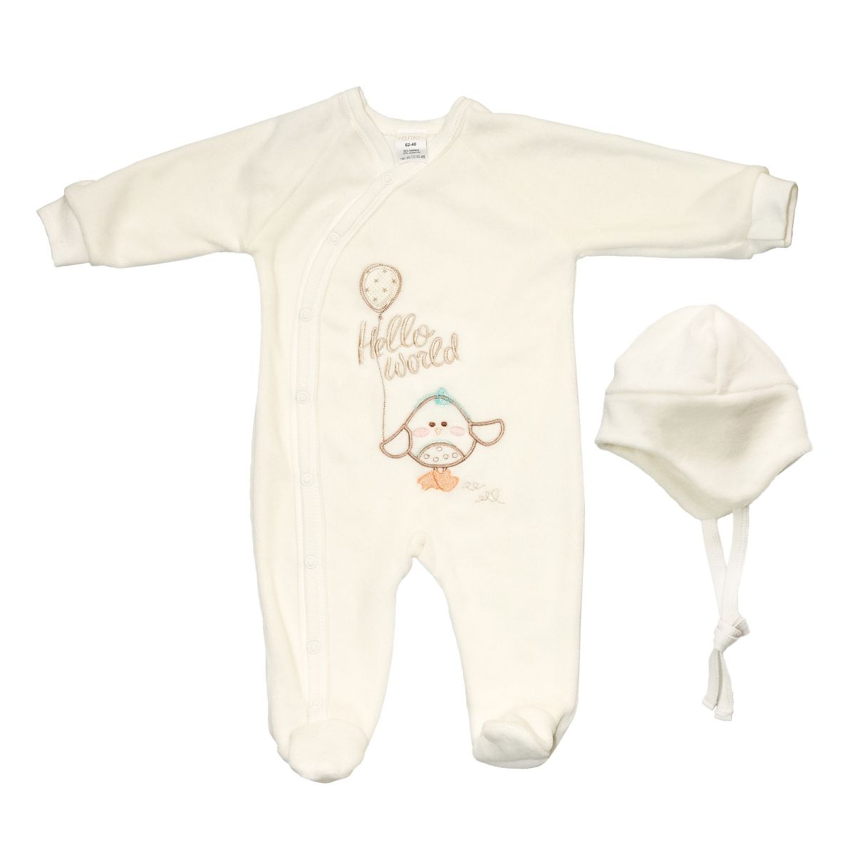 Комбінезон велюровий з шапочкою Піпо, р.  68  фото 3