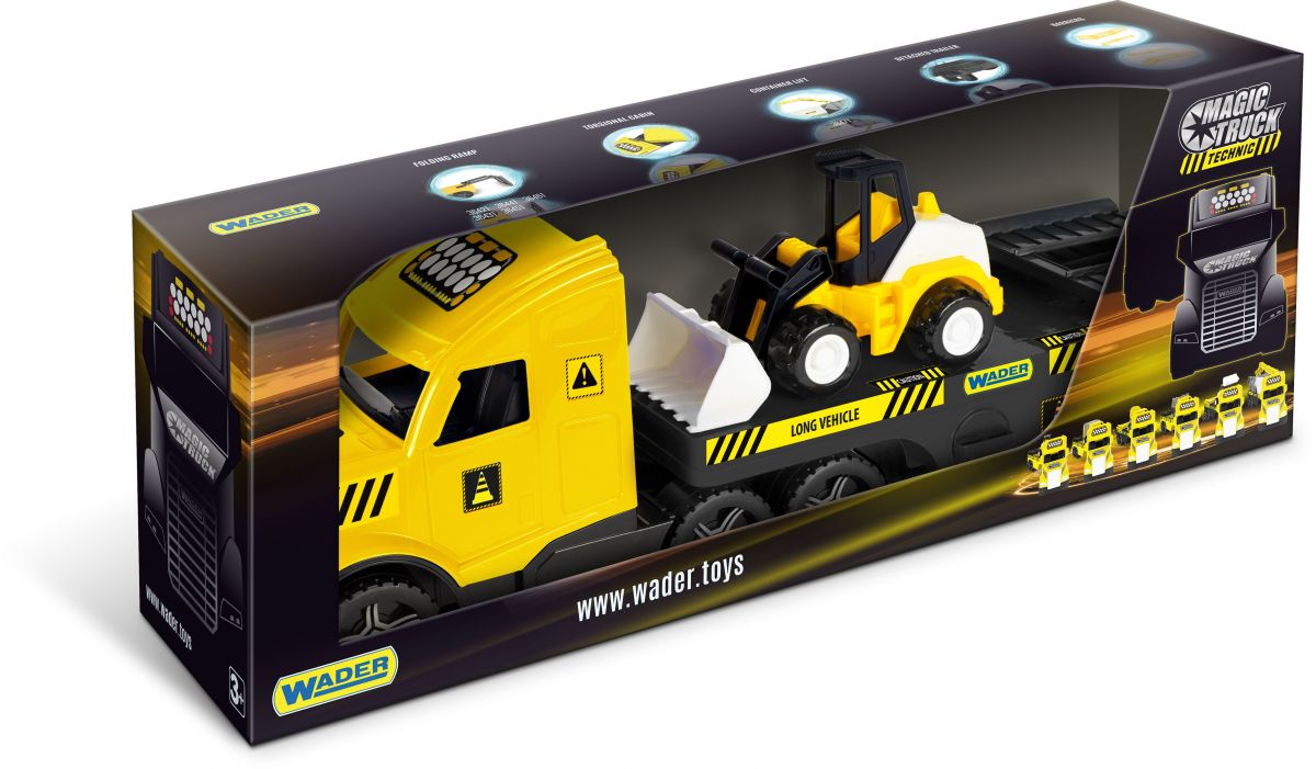 Вантажівка з бульдозером (Magic Truck Technic), 27 см  фото 3