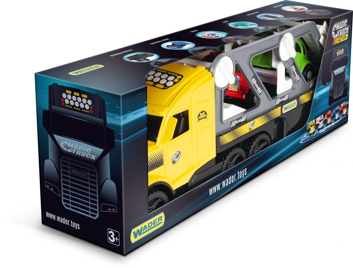 Велика вантажівка з 2 авто купе (Magic Truck), 79 см  фото 3