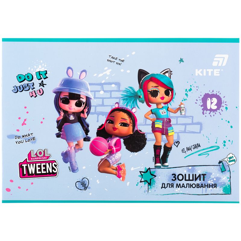 Зошит для малювання, 12 арк. , скоба, гібр.  лак + УФ лак,  LO  фото 3