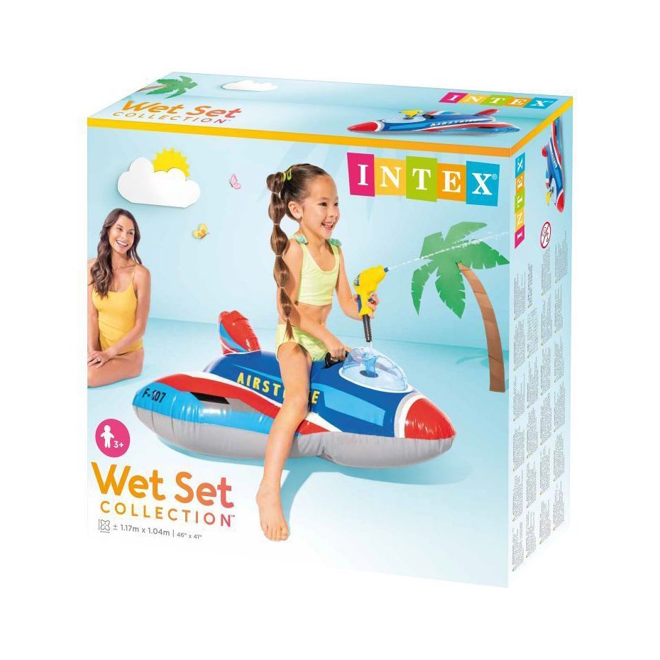 Надувной плот Самолет (возраст 3+) 117cmX104cm (СИНИЙ)  фото 3