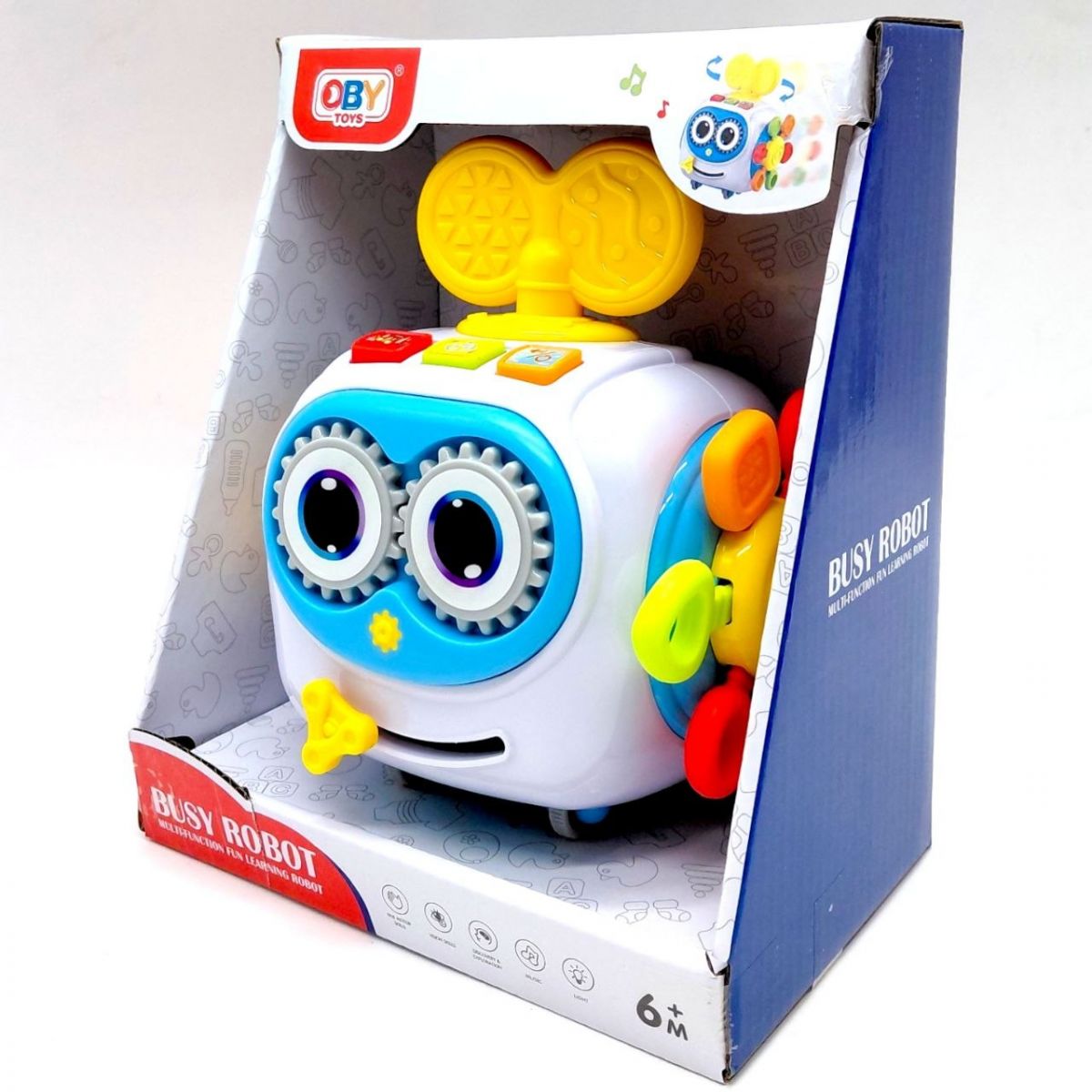 Бізібол-робот для розвитку дрібної моторики (музика, світло, кор. 20*10,5*16,6 см)  фото 3