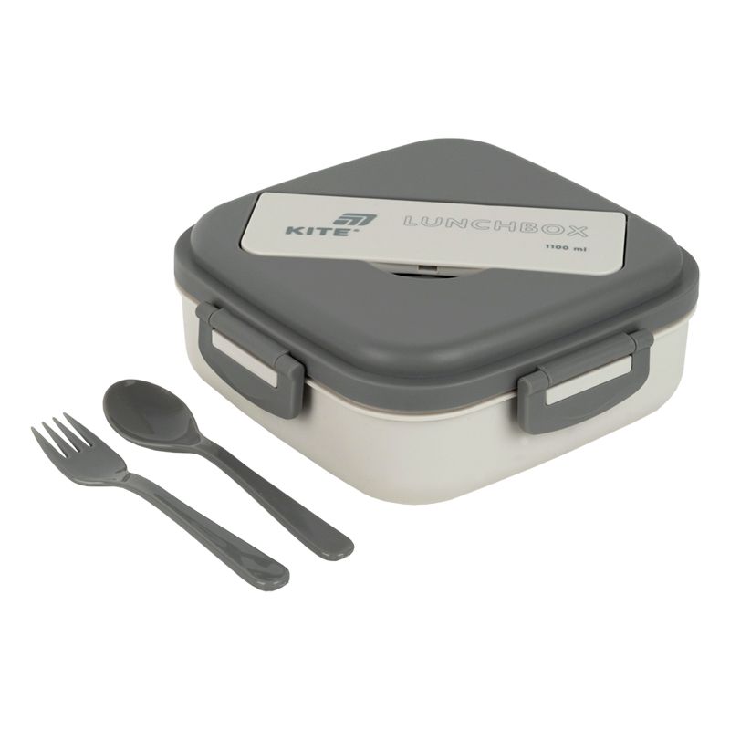Ланчбокс з розділювачем 1100 мл, сірий  фото 3