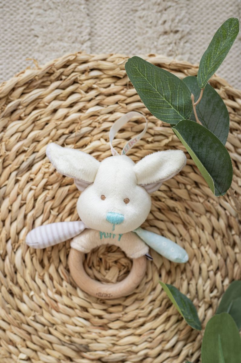 Іграшка - брязкальце з дерев'яним гризунцем ельфік Пуффі, ELFIKI  фото 3