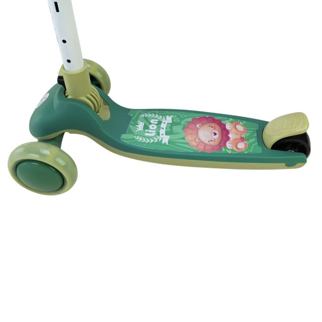 Самокат дитячий 3-х коліс, 2 колеса - PU світло, заднє - пластик, у коробці (ЗЕЛЕНИЙ)  фото 3