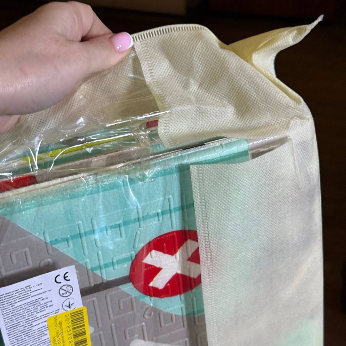 Уцінка.  Двосторонній килимок "Місто", 180х120 см - Надрізане пакування  фото 3