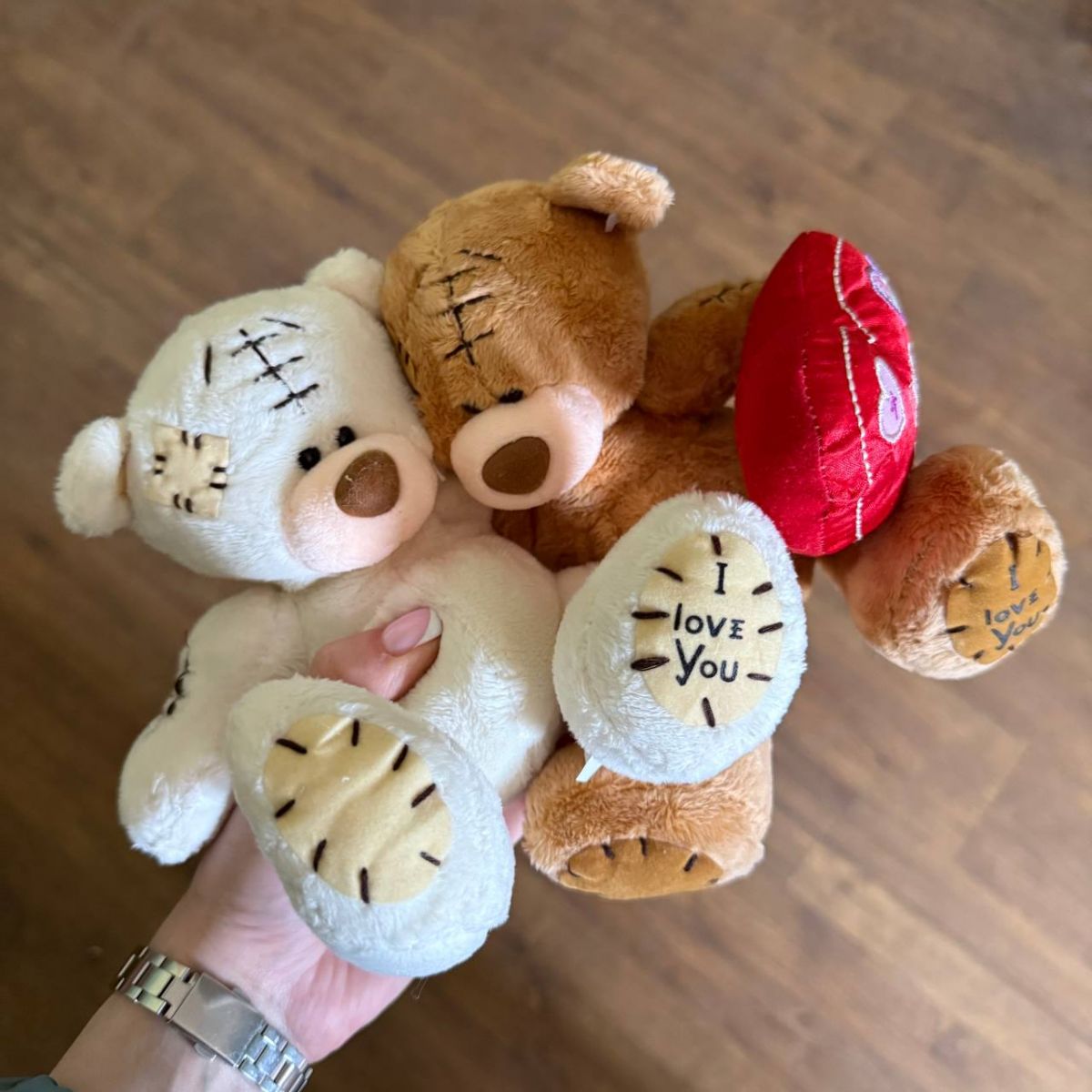 Уценка.  Мякі іграшки Пара Ведмедиків 16 см (КОРИЧНЕВИЙ+БІЛИЙ) - Лапьі не пришитьі к сердцу  фото 3