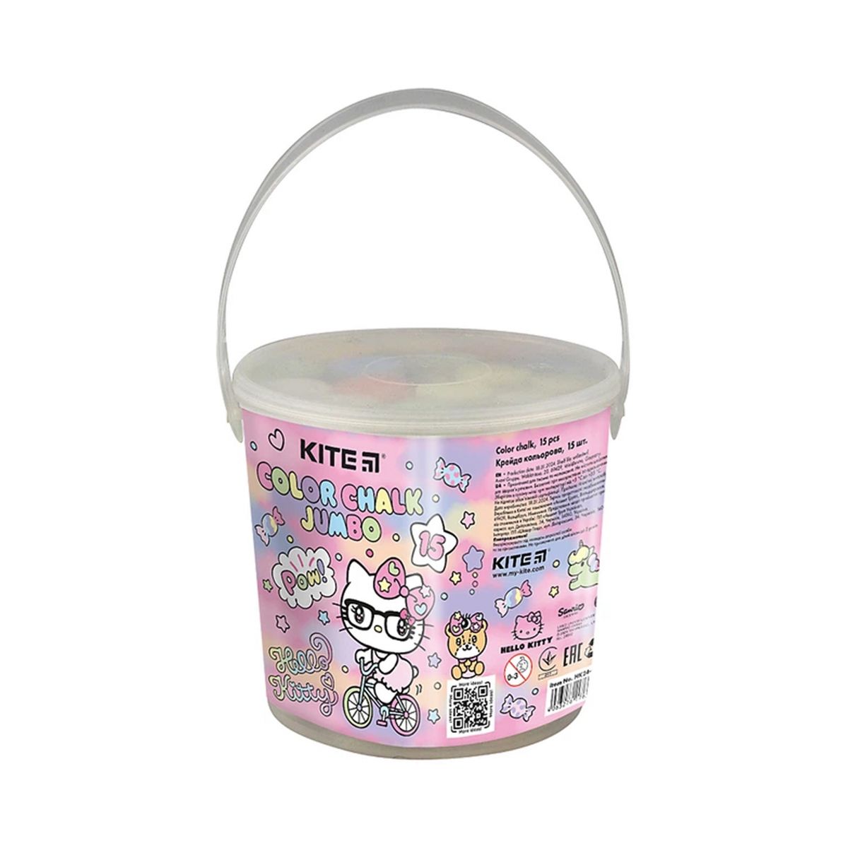 Уценка.  Набор мелков для рисования "Color chalk jumbo" (15 шт) - Лопнута слюда упаковки  фото 3