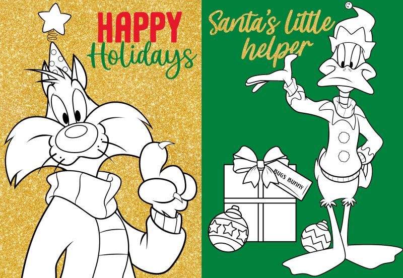 Книжка-розмальовка зі стікерами - Looney Tunes: Щасливого Різдва! ©Warner Bros.  фото 3