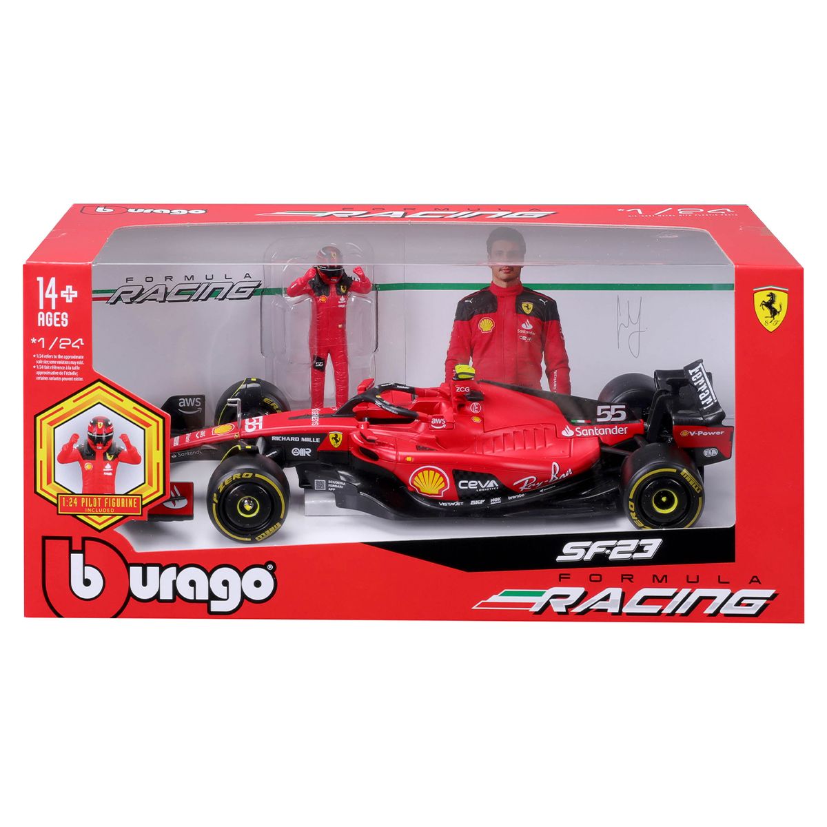 Автомодель с фигуркой - Ferrari SF-23 (1:24)  фото 3