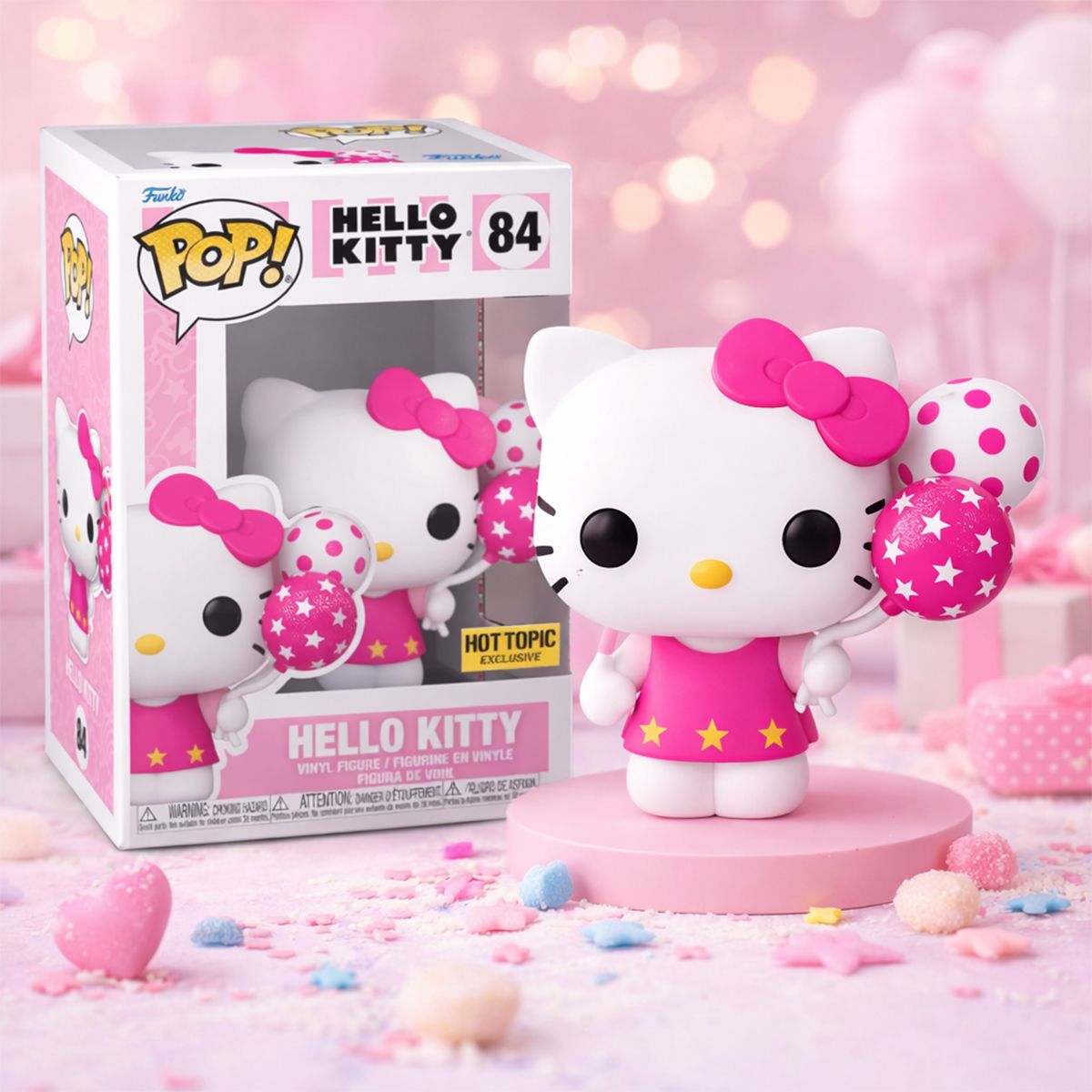Игровая фигурка Funko POP! серии Hello Kitty - Хеллоу Китти с шариками,  АНИМЕ / ANIME  фото 3