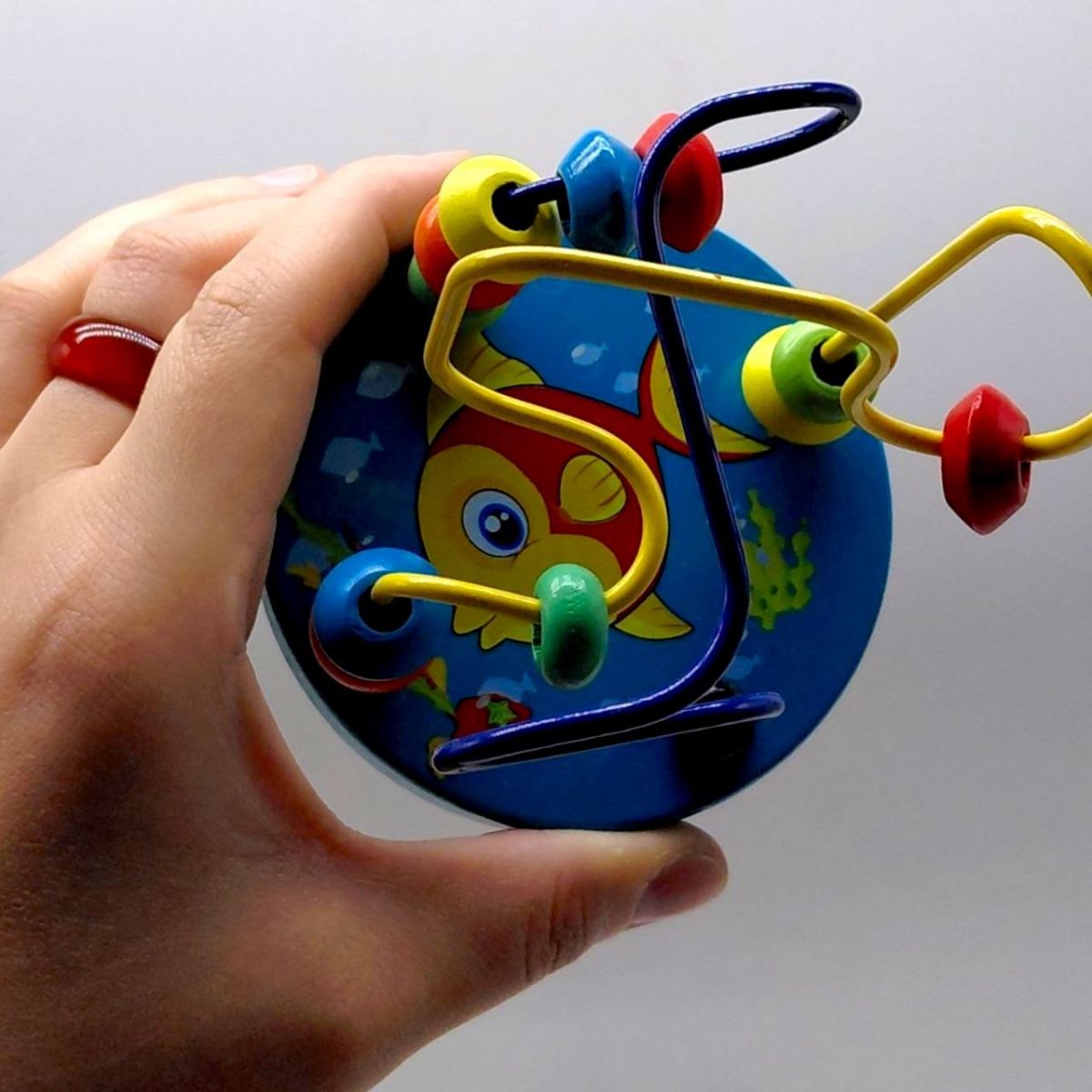 Пальчиковый лабиринт WToys, деревянный, в коробке (ГОЛУБОЙ)  фото 3