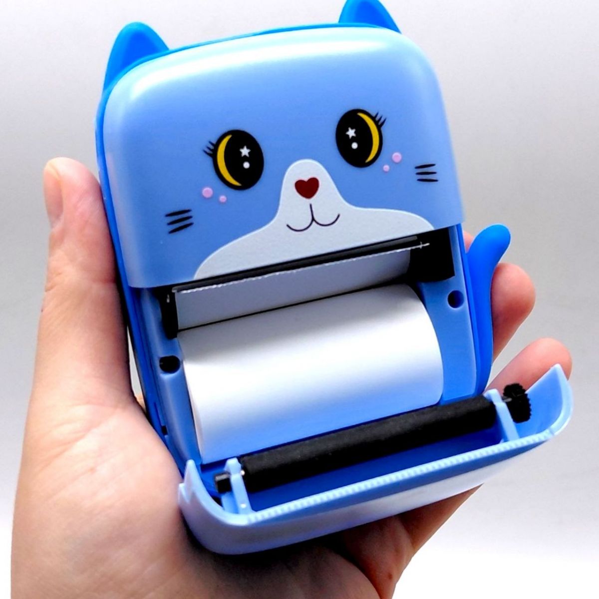 Принтер, Bluetooth, встроенный аккумулятор, type-C, черно-белая печать, приложение, 1 рулон термобумаги, в коробке (Розовый)  фото 3