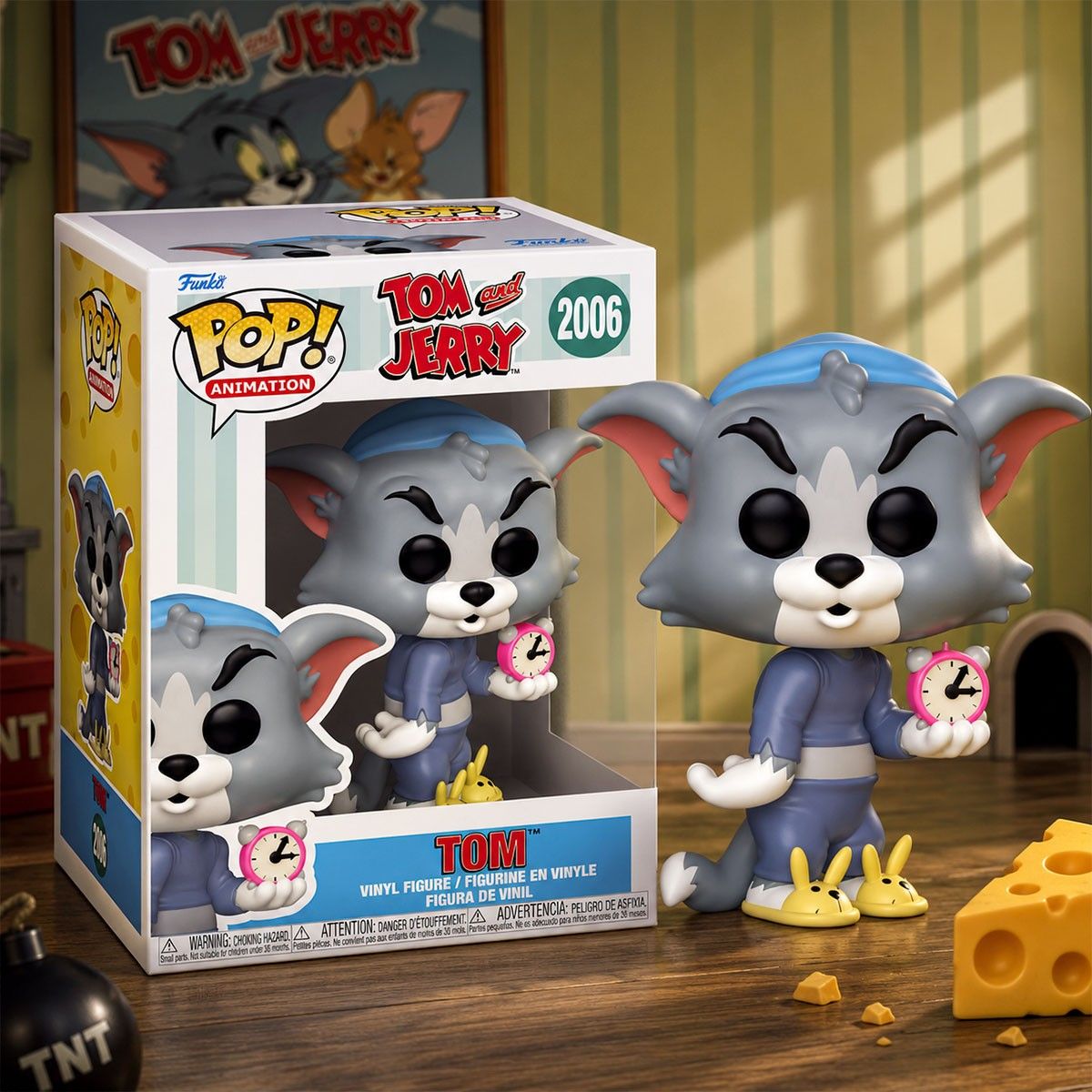 Ігрова фігурка Funko POP! серії Том і Джеррі S4 - Том з будильником  фото 3