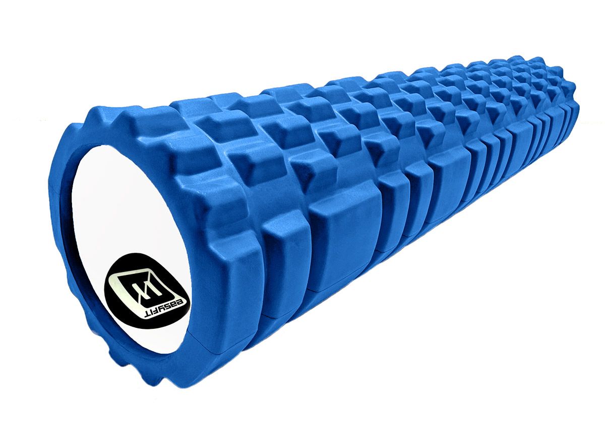 Массажный роллер EasyFit Grid Roller 60 см v. 3. 1 синий  фото 3