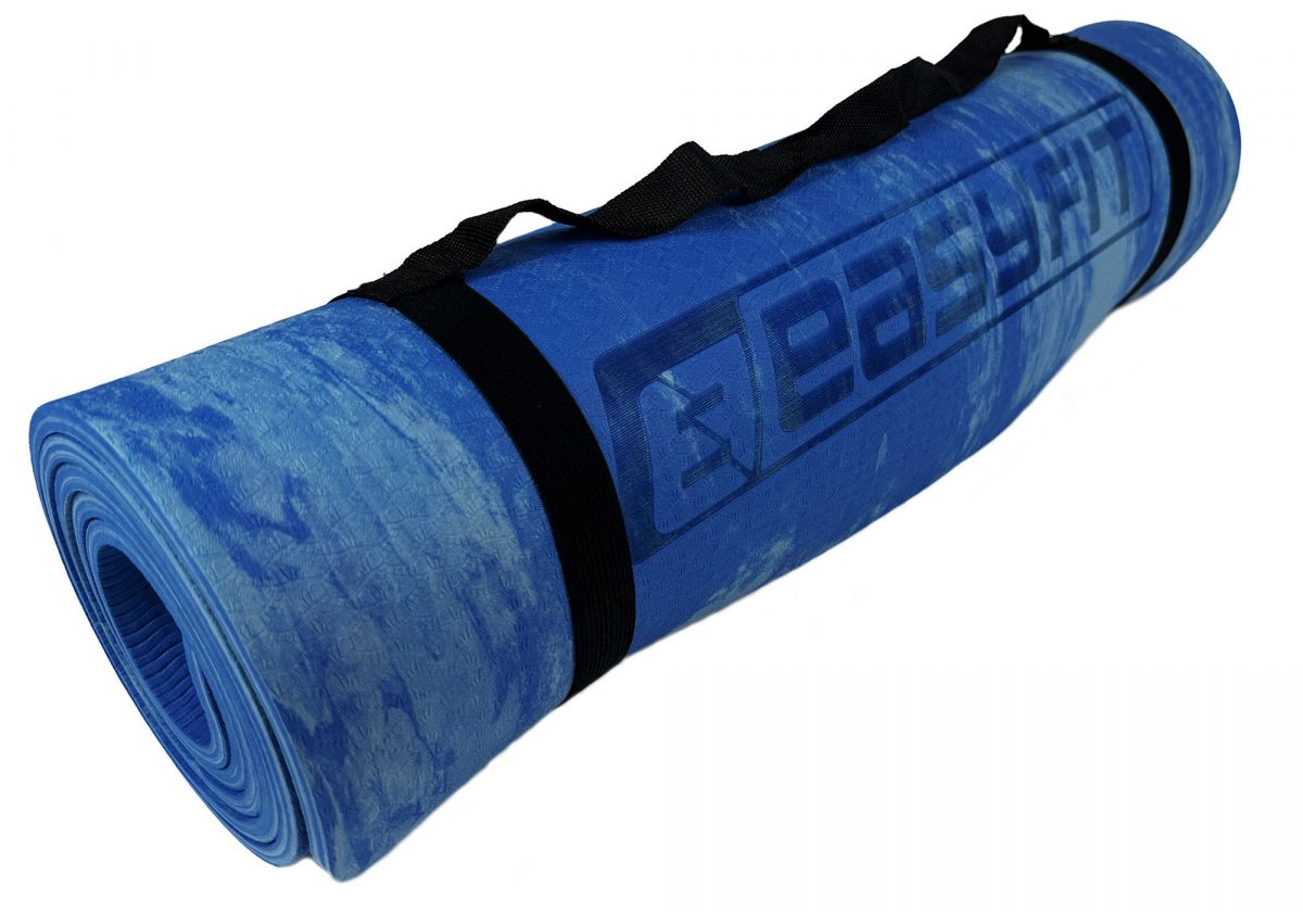 Коврик для йоги и фитнеса EasyFit s-EVA Mat 8 мм Синий  фото 3