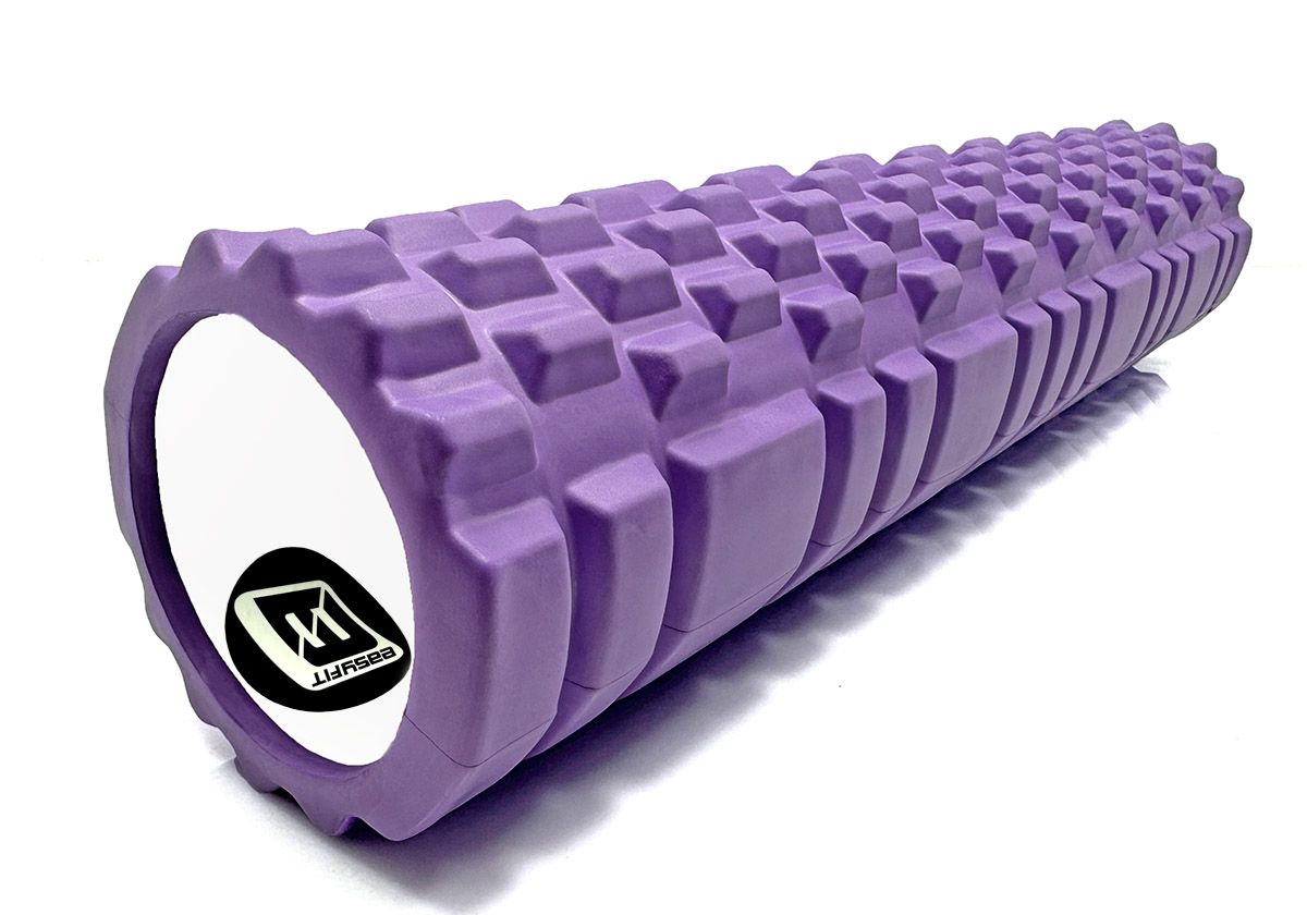 Массажный роллер EasyFit Grid Roller 60 см v. 3. 1 фиолетовый  фото 3