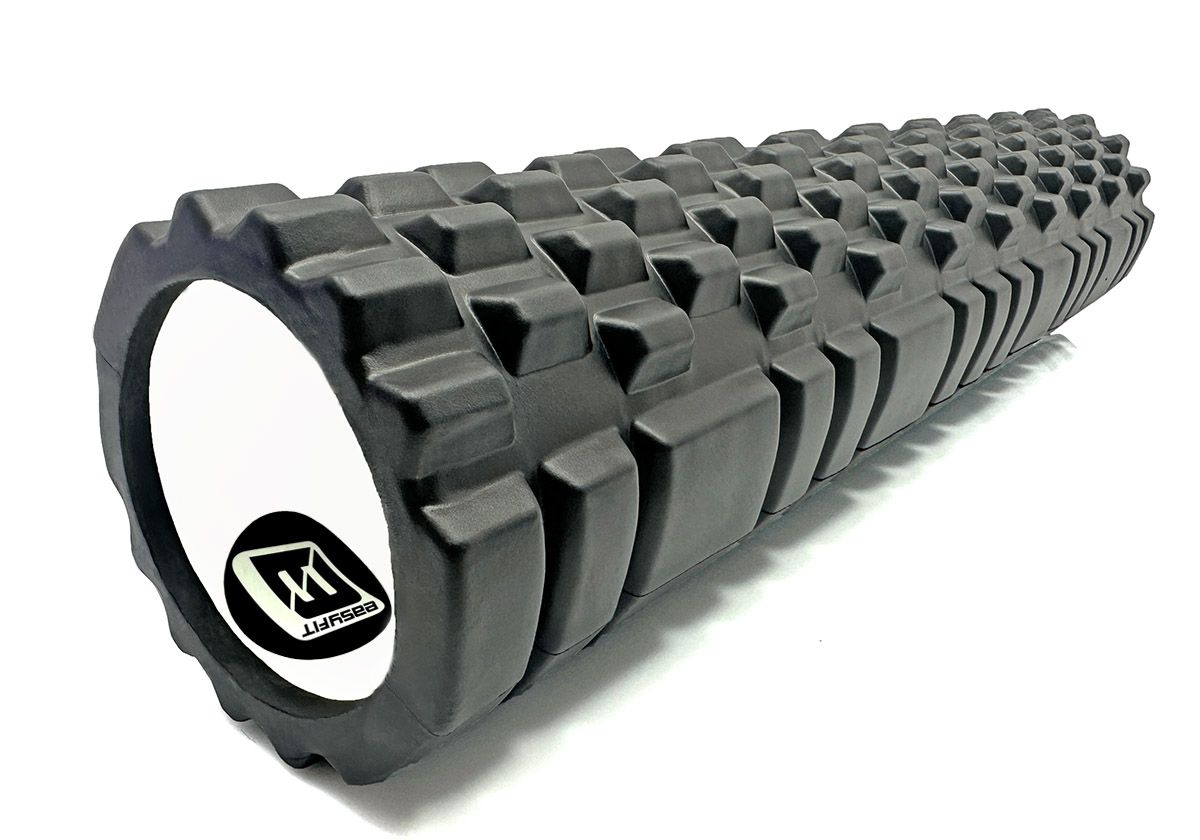 Массажный роллер EasyFit Grid Roller 60 см v. 3. 1 черный  фото 3