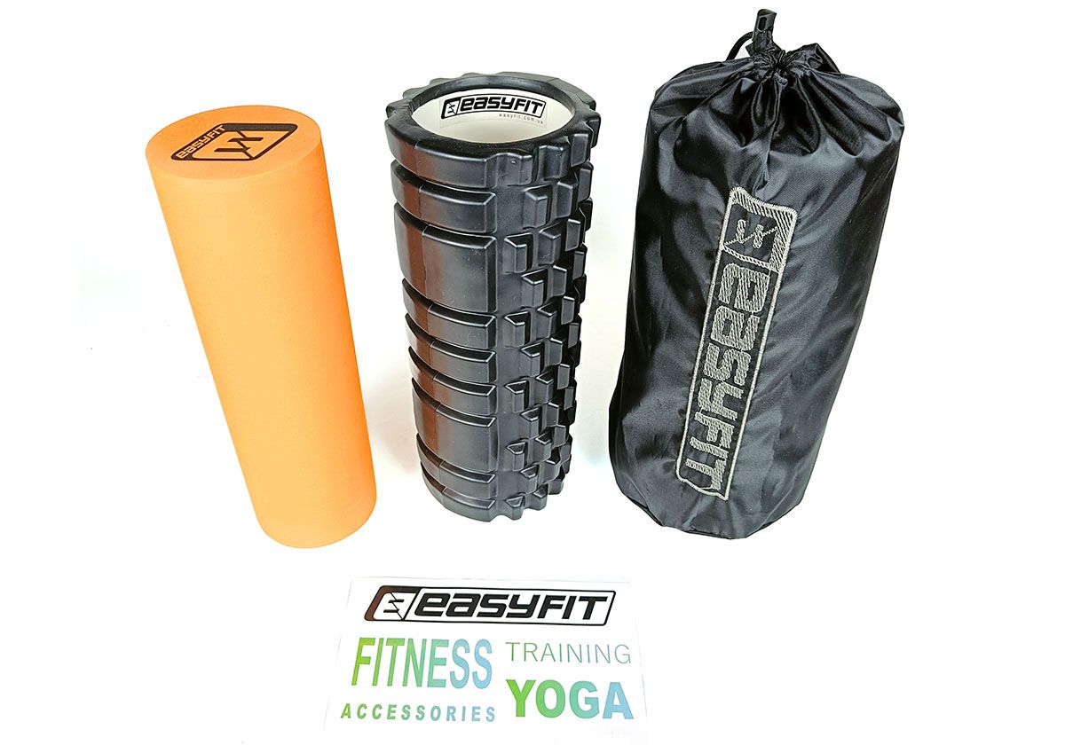 Массажный ролик EasyFit PRO Active 33 см двойной  фото 3