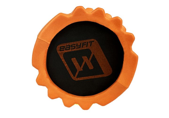 Массажный ролик EasyFit Solid Roller v. 1. 1s 33 см оранжевый  фото 3