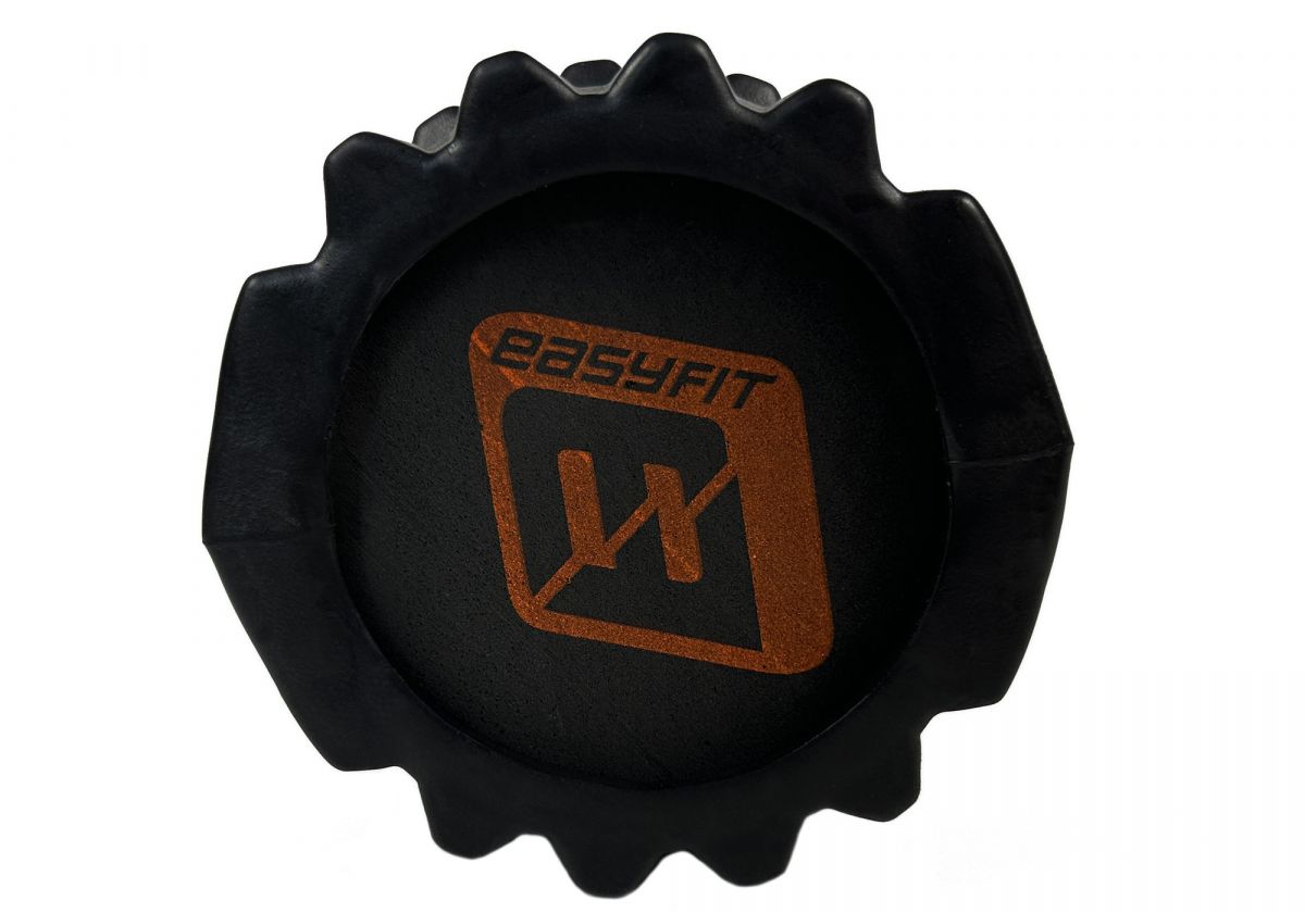 Массажный ролик EasyFit Solid Roller v. 1. 1s 33 см черный  фото 3