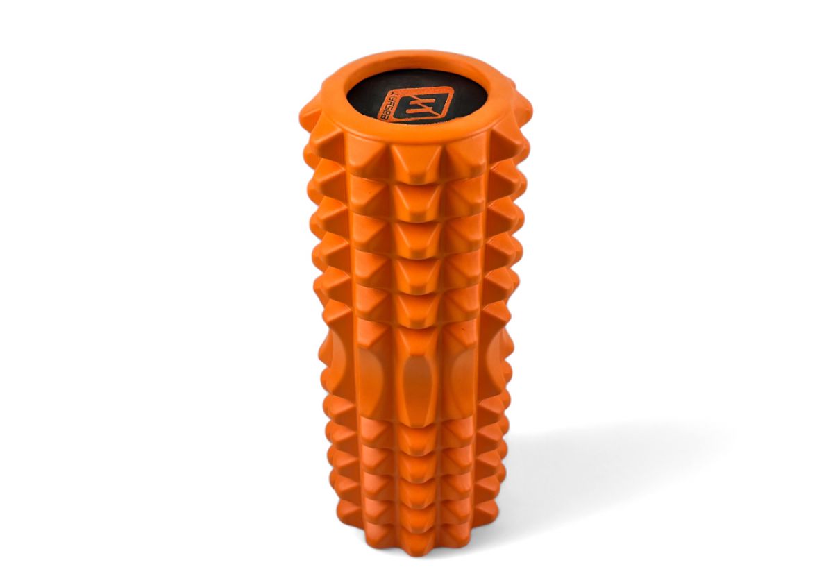 Массажный ролик EasyFit Solid Roller v. 1. 2s 33х13 см оранжевый  фото 3