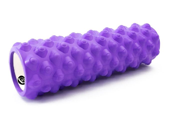 Массажный ролик EasyFit Grid Roller Extreme 45 см Фиолетовый  фото 3
