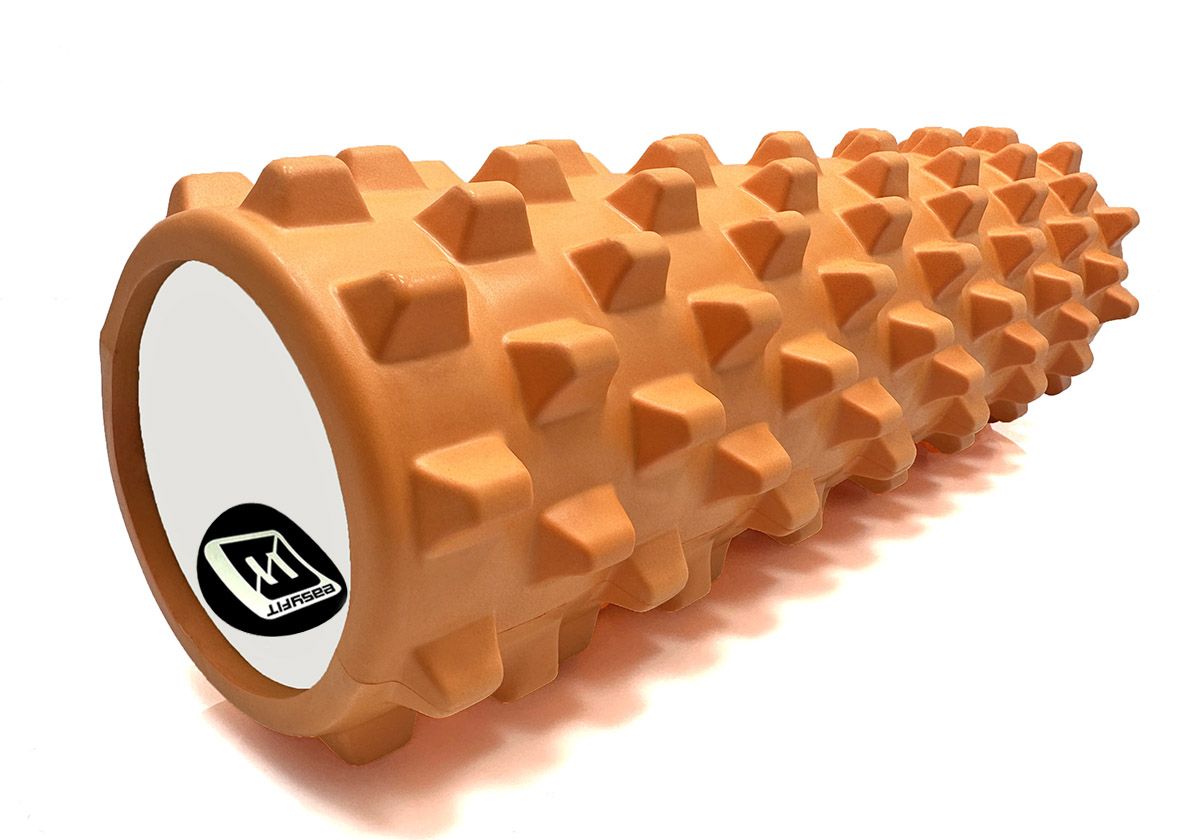 Массажный ролик EasyFit Grid Roller PRO 45 см Оранжевый  фото 3