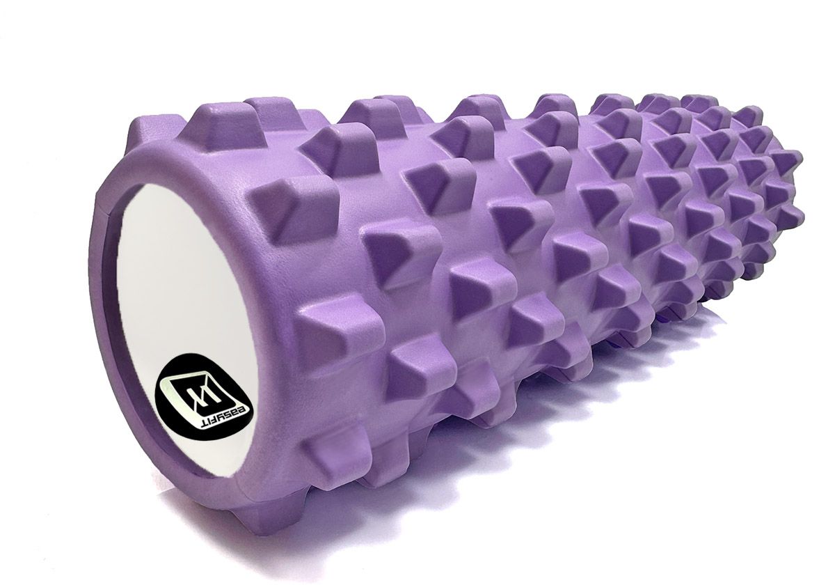 Массажный ролик EasyFit Grid Roller PRO 45 см Фиолетовый  фото 3