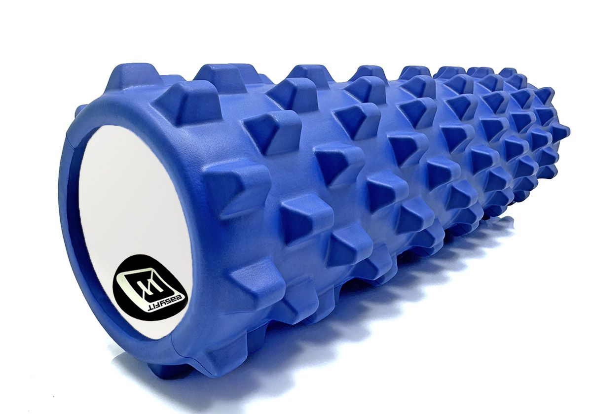 Масажний ролик EasyFit Grid Roller PRO 45 см Синій  фото 3