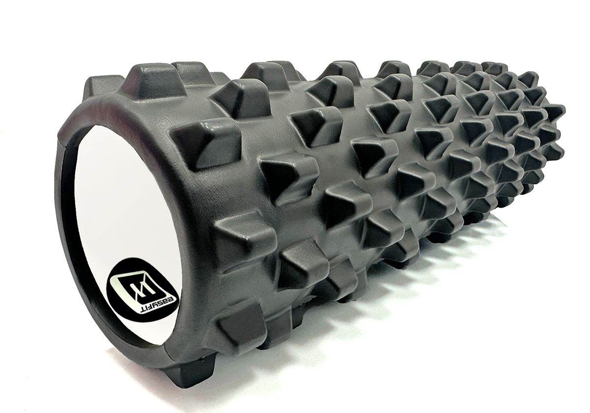 Масажний ролик EasyFit Grid Roller PRO 45 см Чорний  фото 3