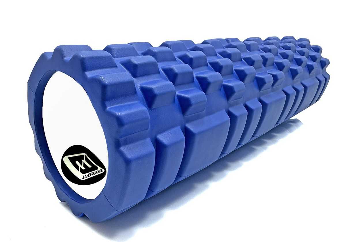 Массажный ролик EasyFit Grid Roller 45 см v. 2. 1 Синий  фото 3