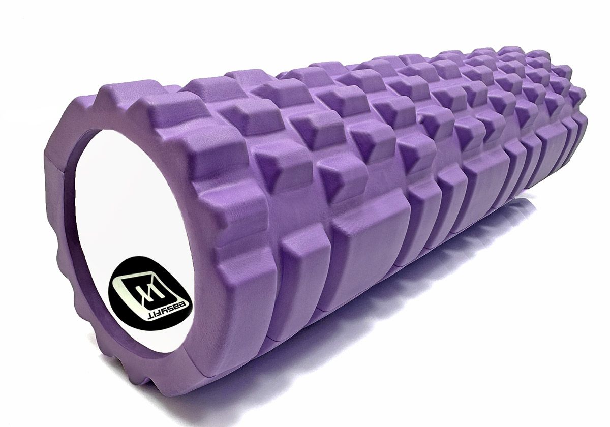 Массажный ролик EasyFit Grid Roller 45 см v. 2. 1 Фиолетовый  фото 3