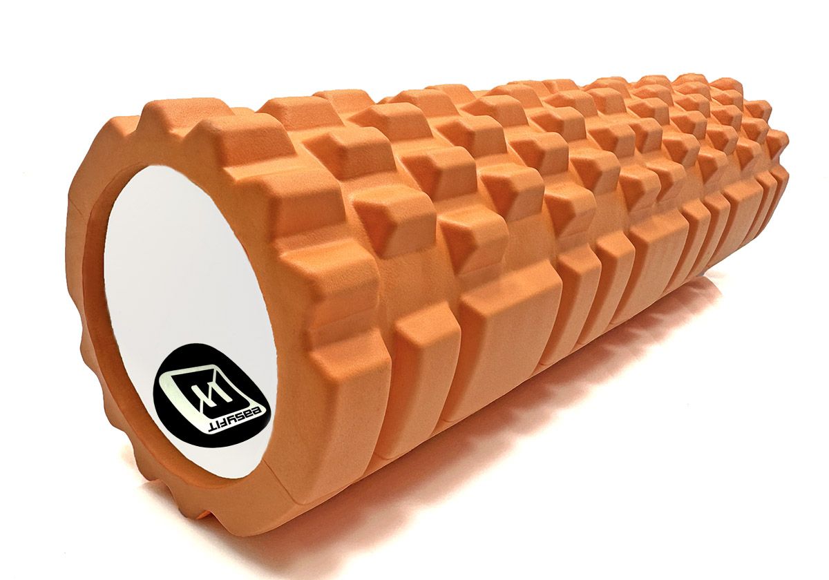 Массажный ролик EasyFit Grid Roller 45 см v. 2. 1 Оранжевый  фото 3
