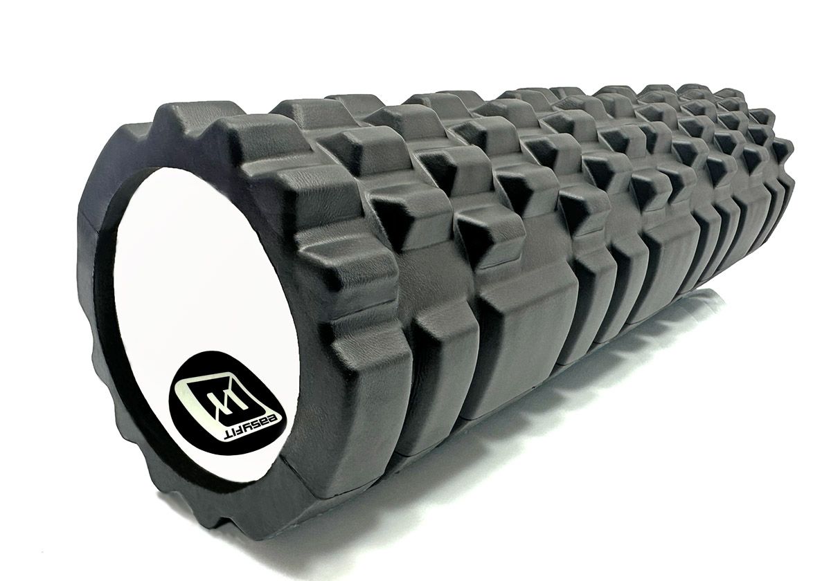 Массажный ролик EasyFit Grid Roller 45 см v. 2. 1 Черный  фото 3