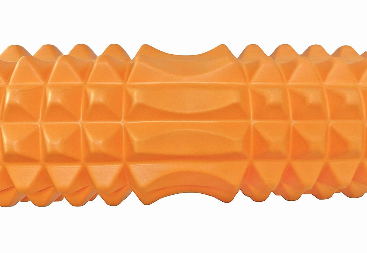 Массажный ролик EasyFit Grid Roller 45 см v. 2. 2 Оранжевый  фото 3