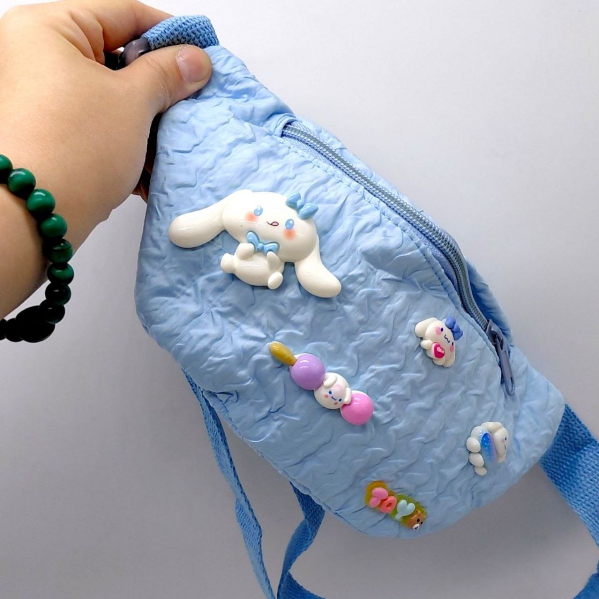 Дитяча напоясна сумочка "Sanrio" одне відділення, в пакеті (БЛАКИТНА ВИД 1)  фото 3