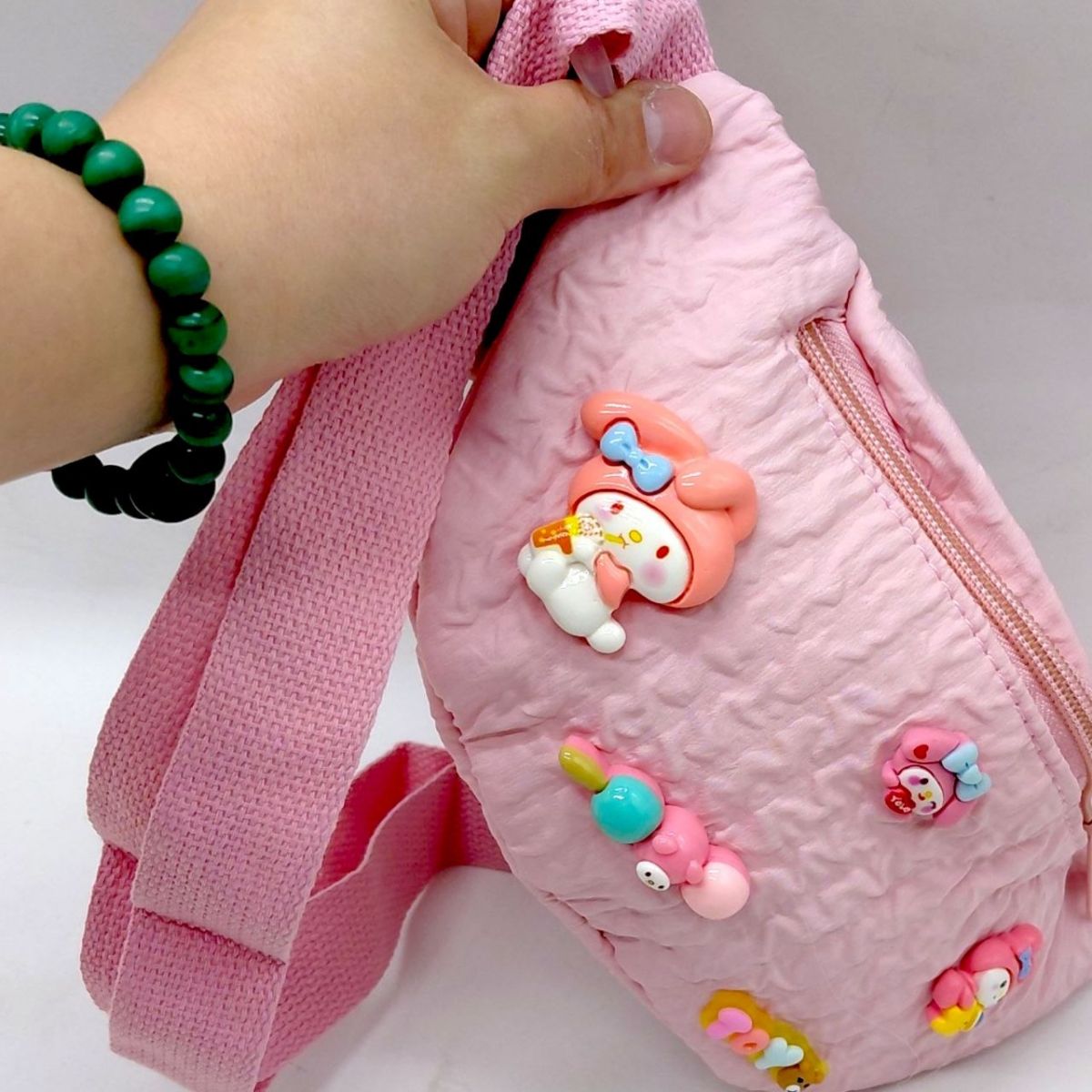 Дитяча напоясна сумочка "Sanrio" одне відділення, в пакеті (РОЖЕВА)  фото 3