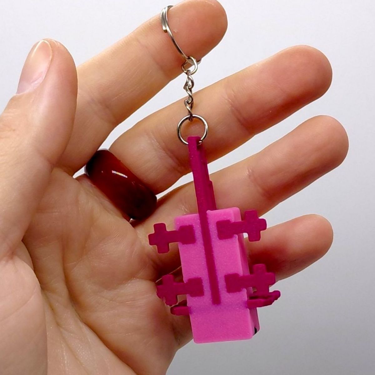3D Брелоки MINECRAFT / МАЙНКРАФТ AXOLOTL/ АКСОЛОТЛЬ KEYCHAIN, 3D друк  фото 3