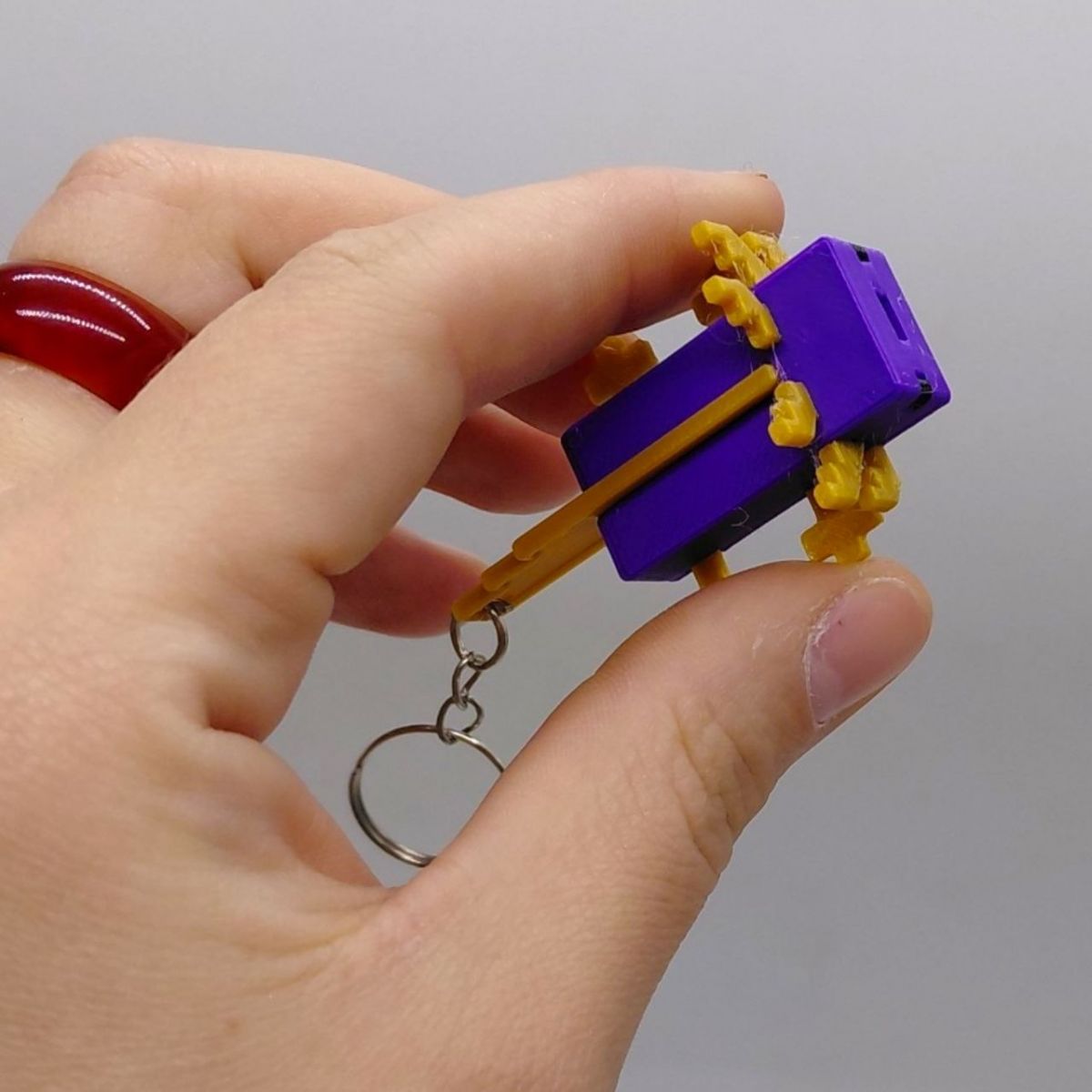 3D Брелоки MINECRAFT / МАЙНКРАФТ AXOLOTL/ АКСОЛОТЛЬ KEYCHAIN, 3D друк  фото 3