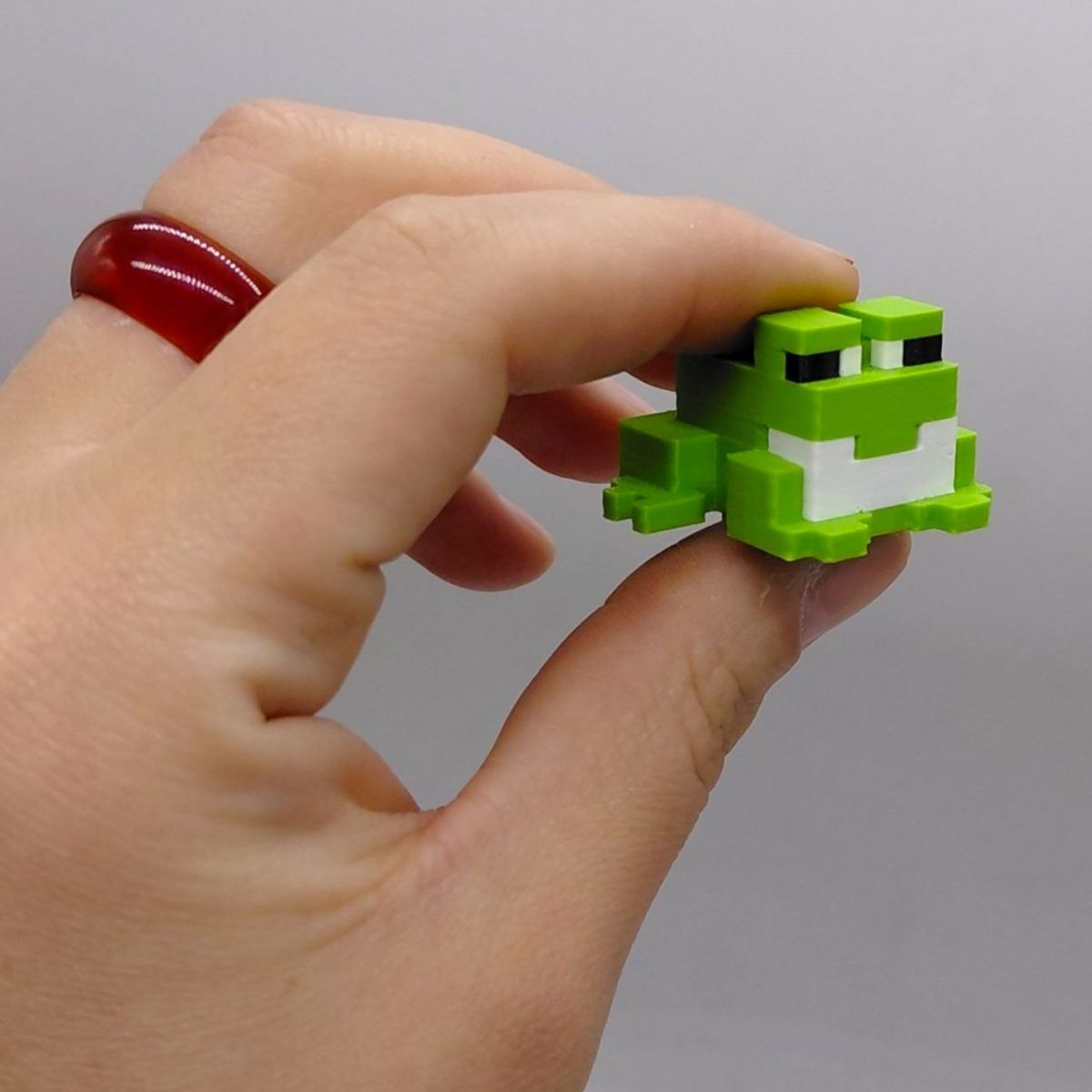 3D Брелоки MINECRAFT / МАЙНКРАФТ FROG / ЖАБКА KEYCHAIN, ЗЕЛЕНА, 3D друк  фото 3