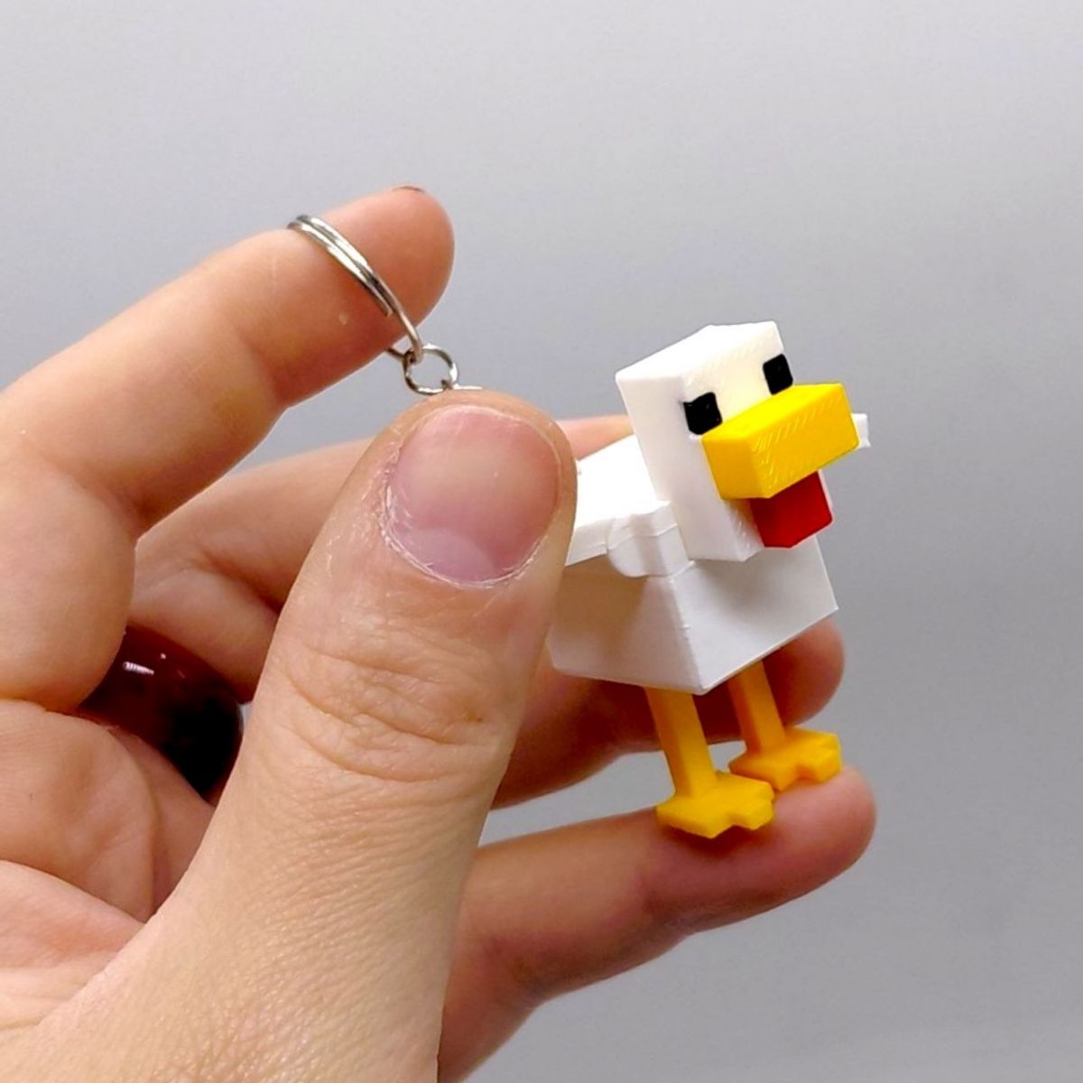 3D Брелоки MINECRAFT / МАЙНКРАФТ CHICKEN/ КУРКА KEYCHAIN, 3D друк  фото 3