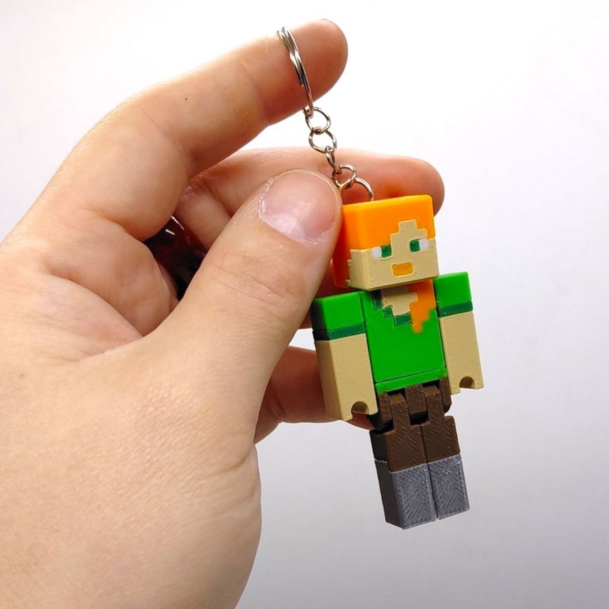 3D Брелоки MINECRAFT / МАЙНКРАФТ ALEX / АЛЕКС KEYCHAIN, 3D друк  фото 3