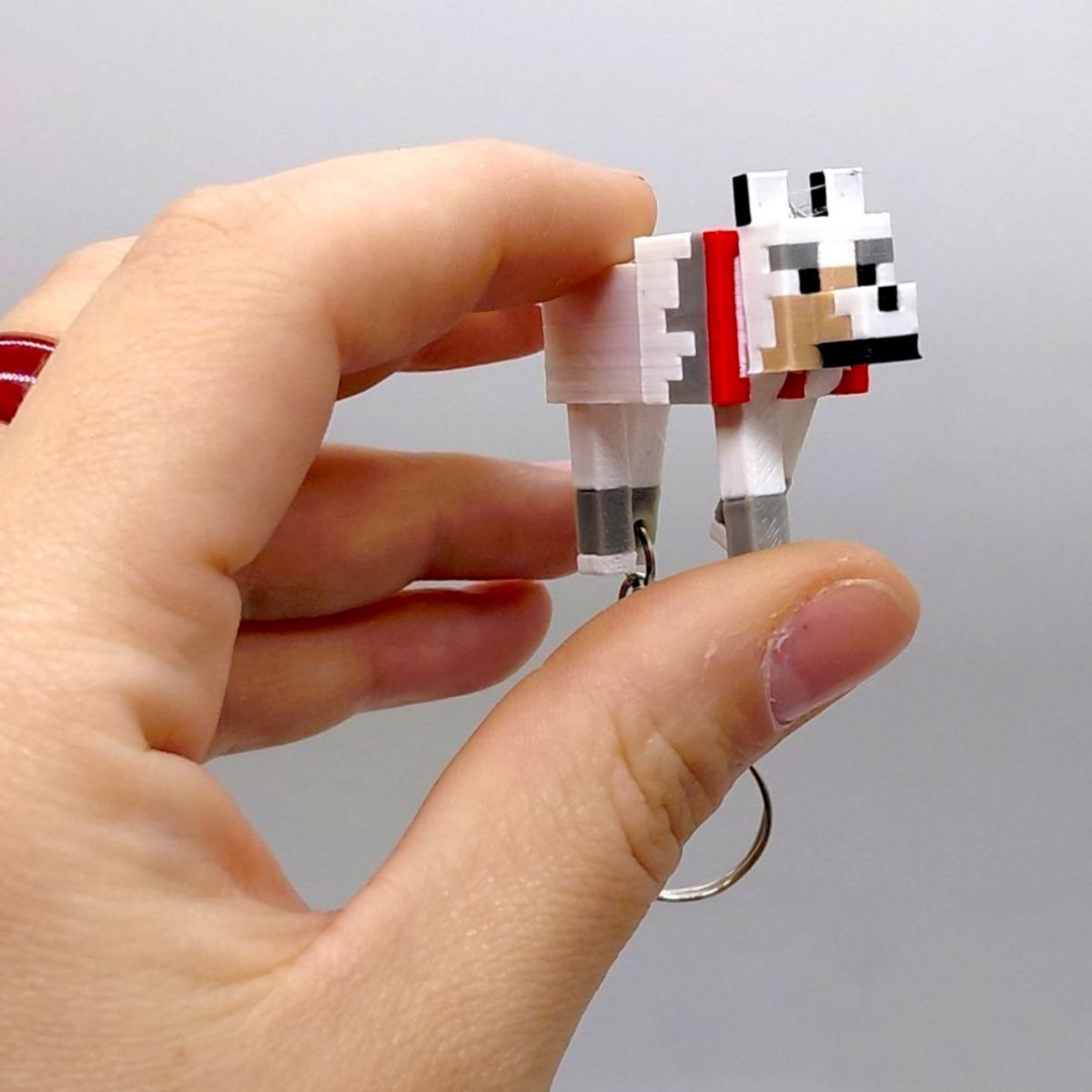 3D Брелоки MINECRAFT / МАЙНКРАФТ WOLF / ВОЛК KEYCHAIN, 3D печать  фото 3