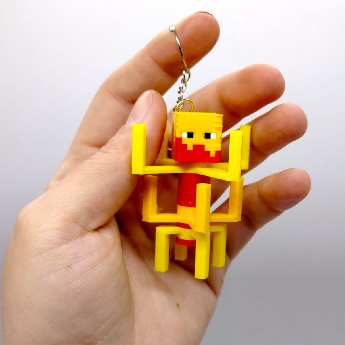 3D Брелоки MINECRAFT / МАЙНКРАФТ BLAZE / ІФРИТ БЛЕЙЗ KEYCHAIN, 3D друк  фото 3