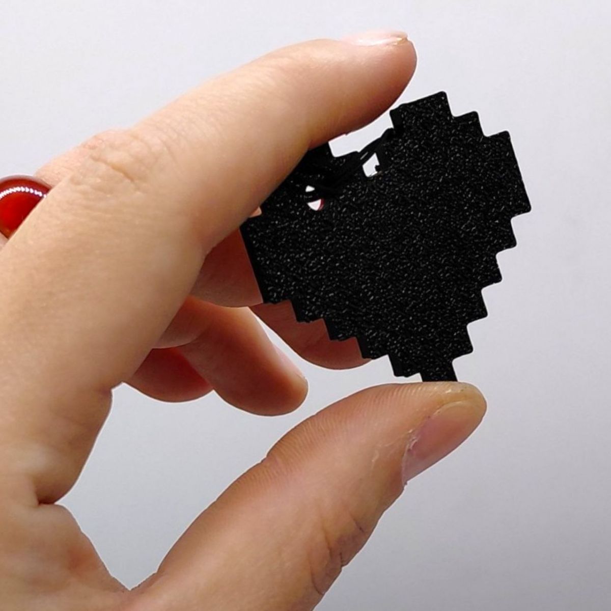2D Брелоки MINECRAFT / МАЙНКРАФТ 2D HEART / СЕРЦЕ KEYCHAIN, 3D друк  фото 3