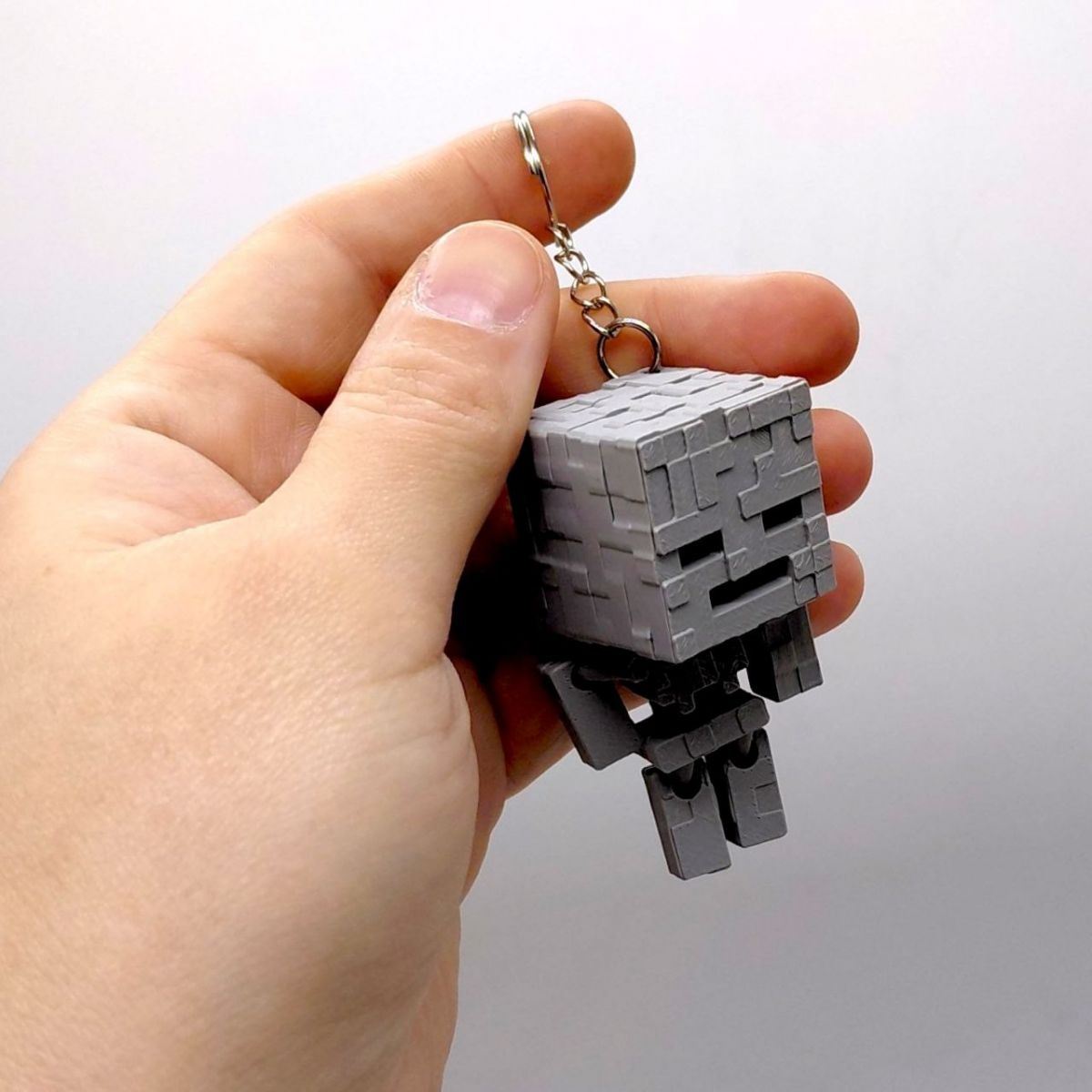 3D Брелоки MINECRAFT / МАЙНКРАФТ CHUBBY SKELETON / СКЕЛЕТ ГОЛОВАСТИК KEYCHAIN, 3D друк  фото 3