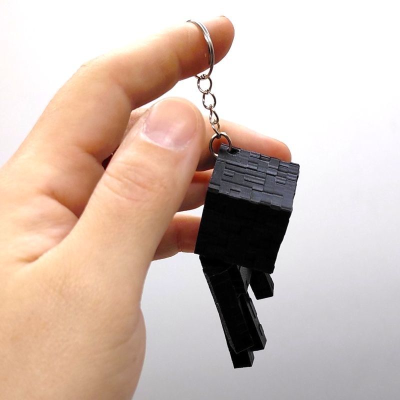 3D Брелоки MINECRAFT / МАЙНКРАФТ CHUBBY ENDERMAN / ЕНДЕРМЕН ГОЛОВАСТИК KEYCHAIN, 3D друк  фото 3